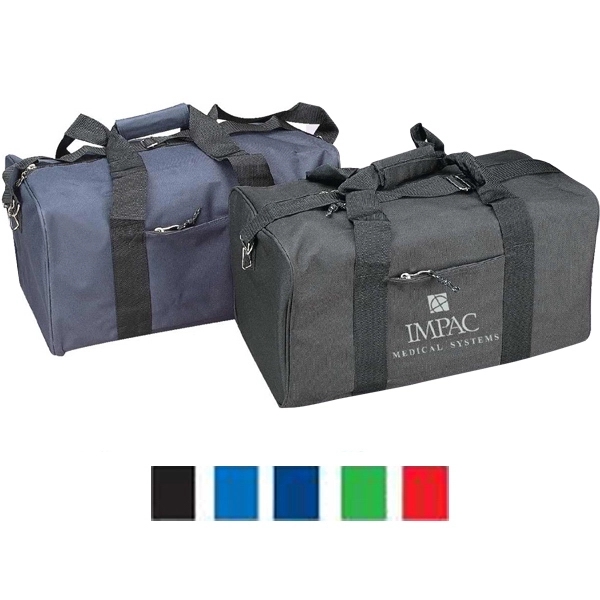 Basic duffel bag with zippered front pocket.... from ASI 34046 Allcasion Travelware Co