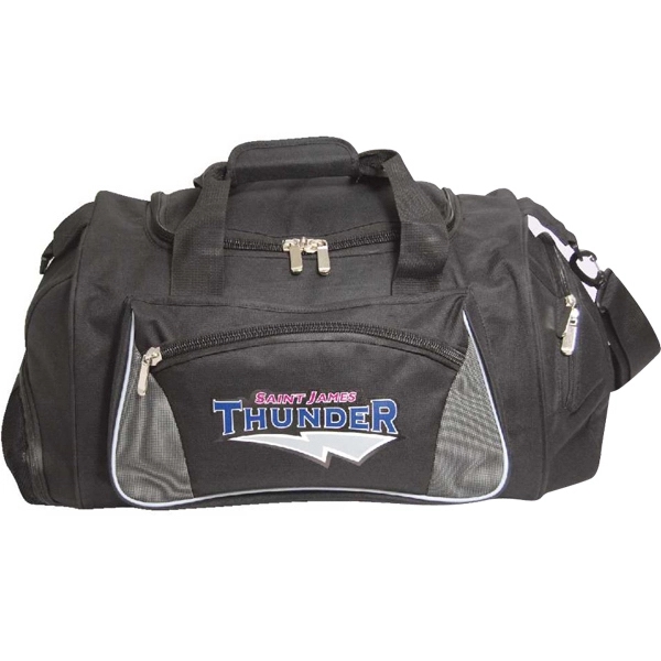 Gym bag with ball holder and wet/shoe pocket.... from ASI 34046 Allcasion Travelware Co