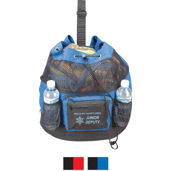 Large beach / picnic bag with drawstring closure and zippered bottom... from ASI 34046 Allcasion Travelware Co