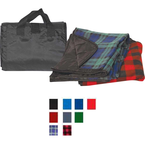 Double layers fleece blanket made of 100% polyester fleece / nylon.... from ASI 34046 Allcasion Travelware Co