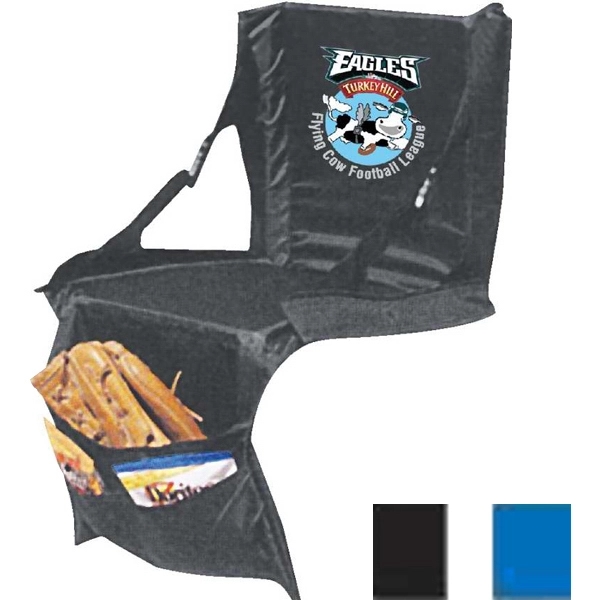 Stadium seat cushion made of 600 denier polyester with mesh outside... from ASI 34046 Allcasion Travelware Co
