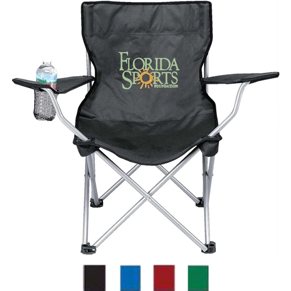 Youth camping folding chair build-in one cup holder, includes carry case.... from ASI 34046 Allcasion Travelware Co