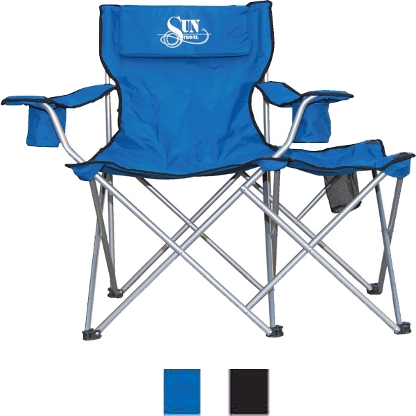 Folding chair with side table, durable 250 lb capacity.... from ASI 34046 Allcasion Travelware Co