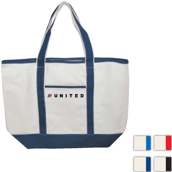 Cotton tote made of 14 oz. cotton canvas with front pocket.... from ASI 34046 Allcasion Travelware Co