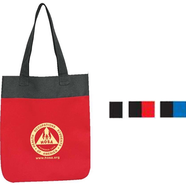 600 denier polyester tote bag, 15.5" x 14" x 1.25".... from ASI 34046 Allcasion Travelware Co