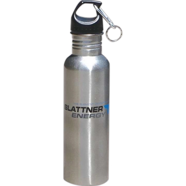 Recyclable and reusable 25 oz. stainless steel bottle.... from ASI 34046 Allcasion Travelware Co