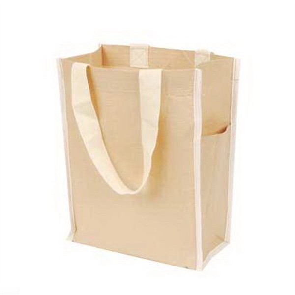 Paper non-woven bag with twill handles and trim with pockets on... from ASI 92480 Uniflex / U F