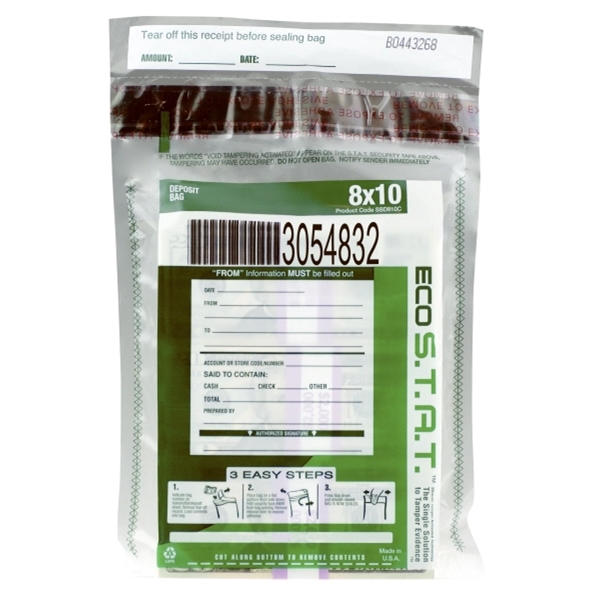 Currency bag with in-line void tape closure. 8" x 10".... from ASI 92480 Uniflex / U F