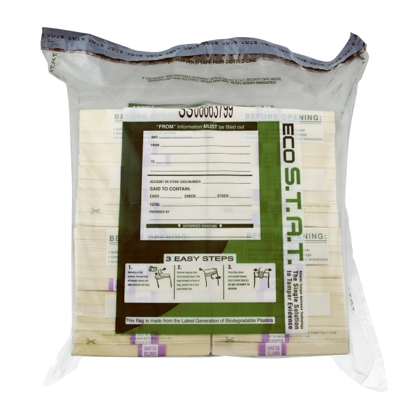 Currency shipping bag with degradable film and dual seal void closure.... from ASI 92480 Uniflex / U F