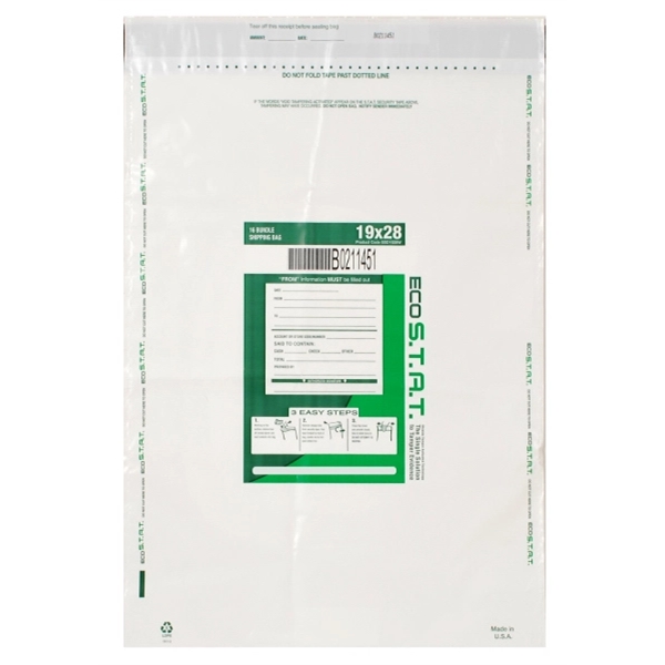 Currency shipping bag with degradable film and dual seal void closure.... from ASI 92480 Uniflex / U F