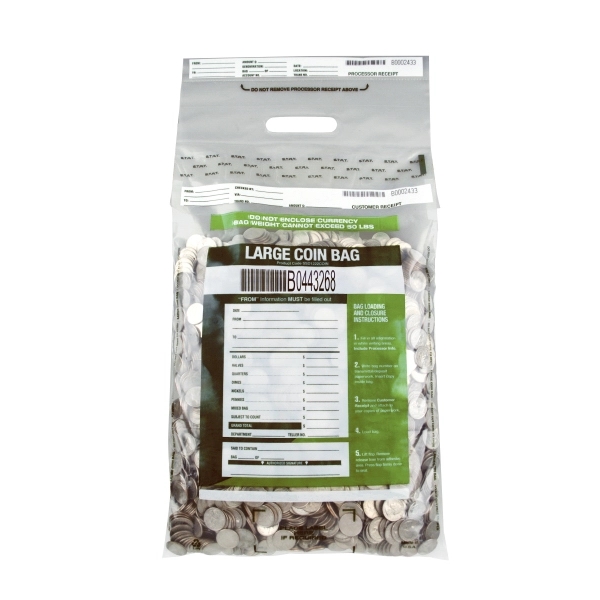 Coin bag with three-layer film and heat-sealed handle.... from ASI 92480 Uniflex / U F