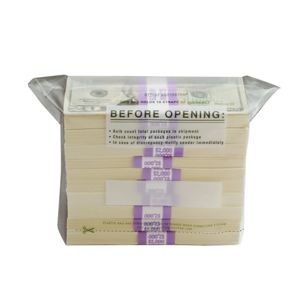 Clear, tear resistant currency bundle strap bag.... from ASI 92480 Uniflex / U F