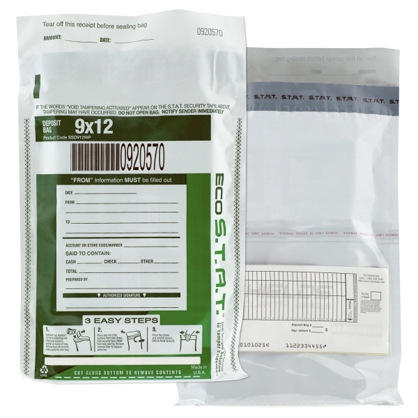 Currency bag with in-line void tape closure. 9" x 12".... from ASI 92480 Uniflex / U F