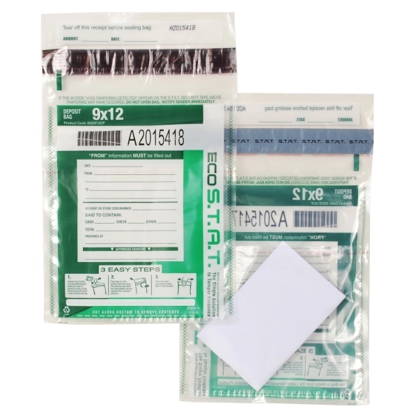 Currency bag with in-line void tape closure. 9" x 12".... from ASI 92480 Uniflex / U F