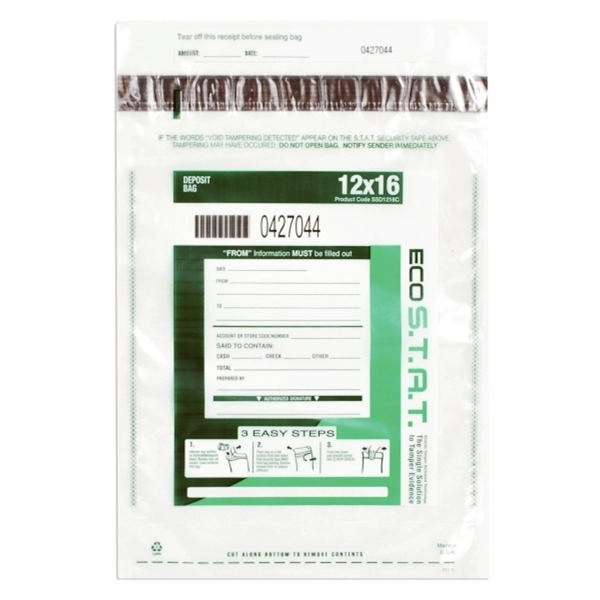 Currency bag with in-line void tape closure. 12" x 16".... from ASI 92480 Uniflex / U F