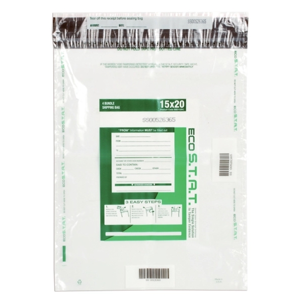 Currency bag with in-line void tape closure. 15" x 20".... from ASI 92480 Uniflex / U F