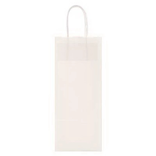 White Kraft paper 5.5" x 3.25" x 12.5" shopping bag with... from ASI 92480 Uniflex / U F