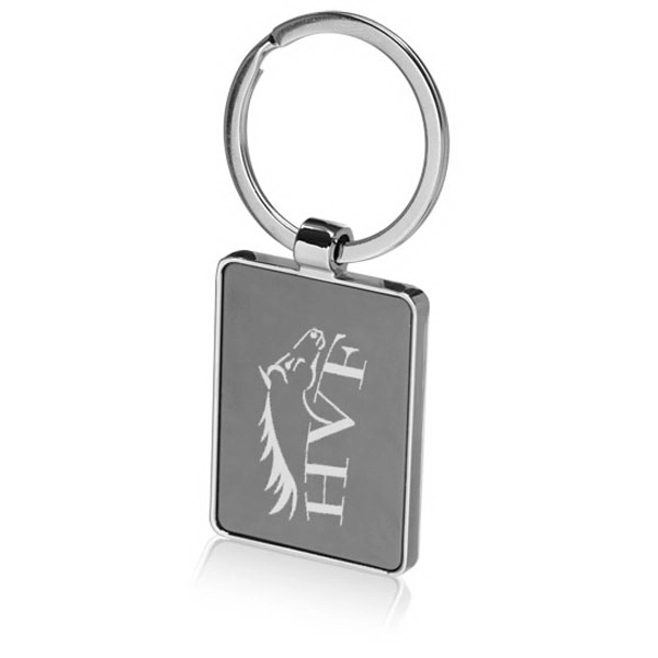 Two Tone Rectangular Metal Keychains .... from ASI 39552 BEL Promo