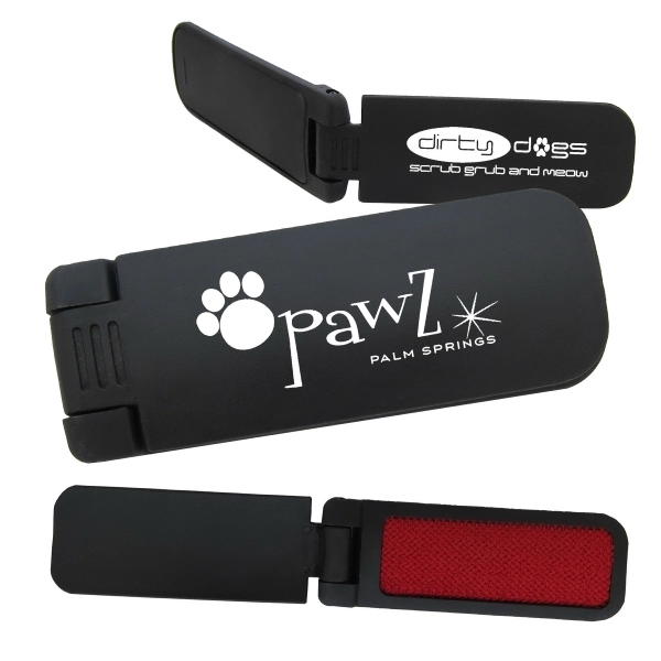 Foldable lint brush with handle that can serve as a shoehorn... from ASI 92980 WOV-IN® / Promopet