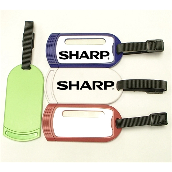 Rectangular luggage tag with buckle strap... from ASI 74585 Nu Promo International / Nu Promo Line