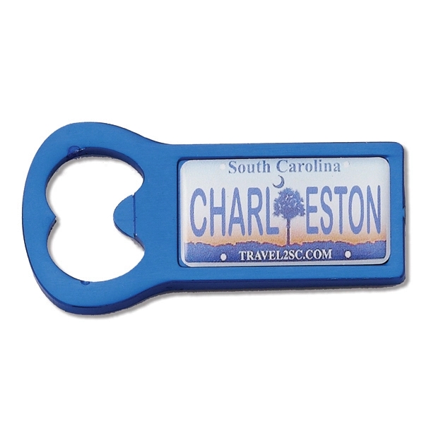 Rectangle Anodized Aluminum bottle opener magnet.... from ASI 69240 MasterCast LTD / MasterCast