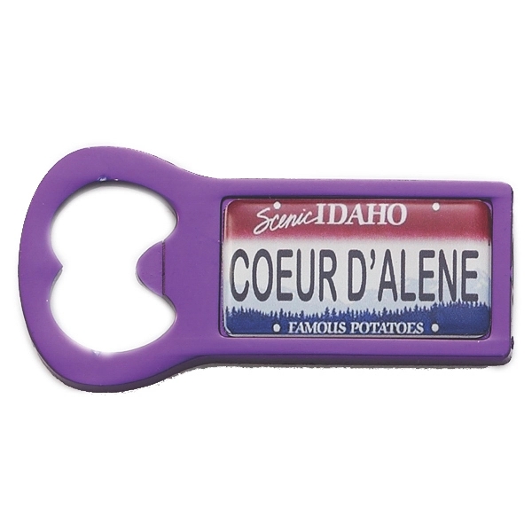 Rectangle Anodized Aluminum bottle opener magnet.... from ASI 69240 MasterCast LTD / MasterCast