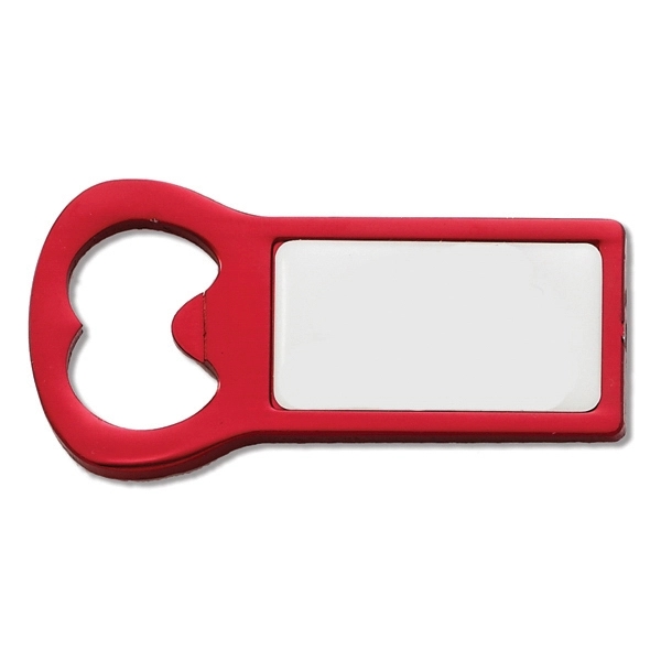Rectangle Anodized Aluminum bottle opener magnet.... from ASI 69240 MasterCast LTD / MasterCast