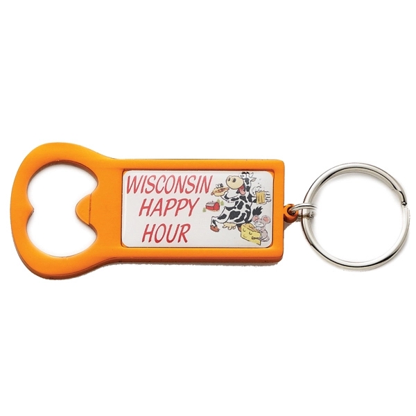 Rectangle Anodized Aluminum bottle opener key tag.... from ASI 69240 MasterCast LTD / MasterCast