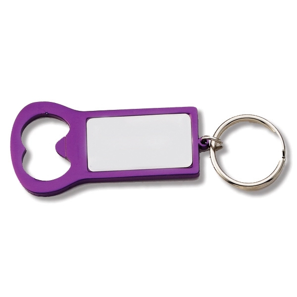 Rectangle Anodized Aluminum bottle opener key tag.... from ASI 69240 MasterCast LTD / MasterCast