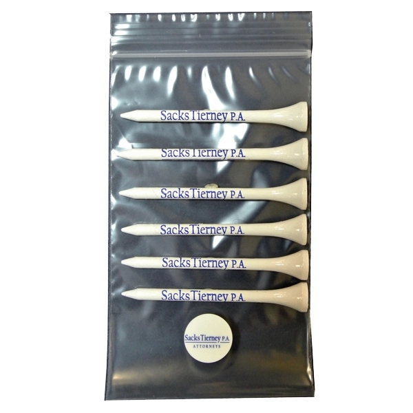 Pro Elite Premium Poly Bag Pack w/ 6 Tees & 1... from ASI 63500 Jomar Industries Inc / The Tee Line