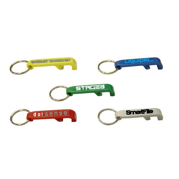 Metal bottle opener with key ring attached.... from ASI 99030 Zipline / MainStream Promotions™
