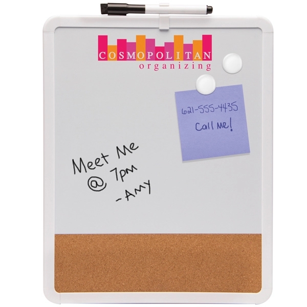 11 1/8" x 14 1/8" magnetic dry erase and cork board... from ASI 62190 Illini