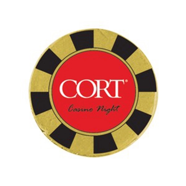 Milk chocolate coin with four-color process direct imprint.... from ASI 71685 Midnite Snax®