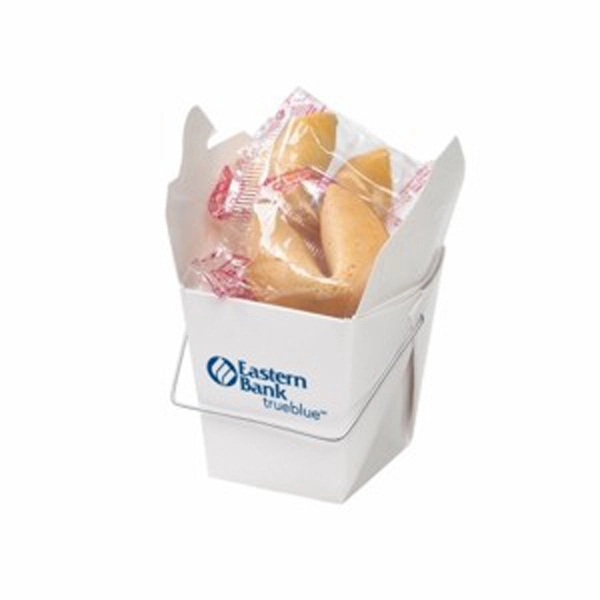 Customizable Chinese food carry out containers with 2 fortune cookies inside... from ASI 71685 Midnite Snax®