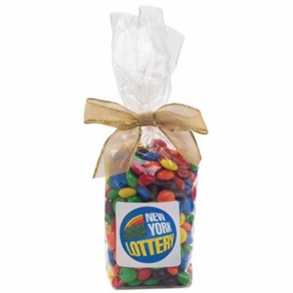 9 oz. M&M's® candies in a bag with bow; designed to... from ASI 71685 Midnite Snax®