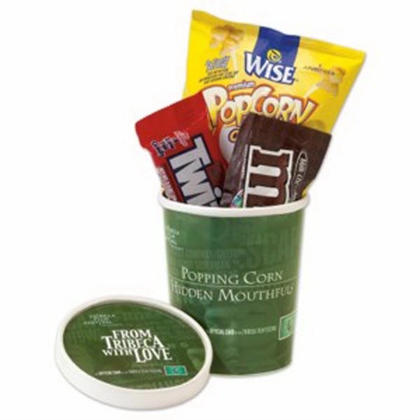 Movie theatre tub filled with Twizzlers®,M&M's® and butter popcorn... from ASI 71685 Midnite Snax®