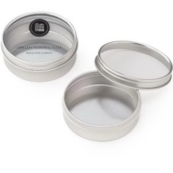 Small empty round window tin.... from ASI 71685 Midnite Snax®