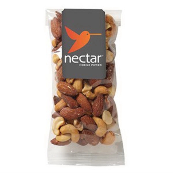 Snack pack filled with 3 oz. of mixed nuts; includes 4-color... from ASI 71685 Midnite Snax®