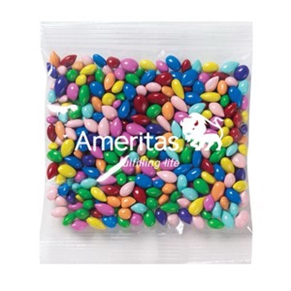 Clear cellophane bag filled with chocolate covered sunflower seeds... from ASI 71685 Midnite Snax®