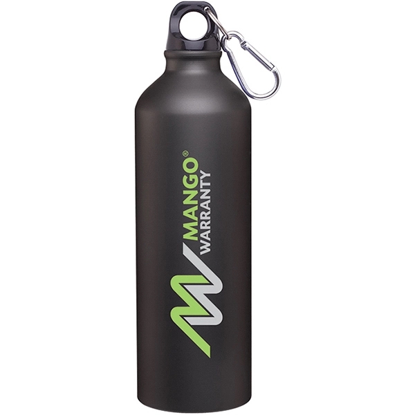 24 oz single wall aluminum water bottle with threaded lid, carabiner... from ASI 51197 ETS Express, LLC