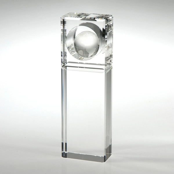 Awards- 10" Absolute Globe Trophy optical crystal award/trophy.... from ASI 41511 Brainchild USA Inc / BrainChild Gift Club