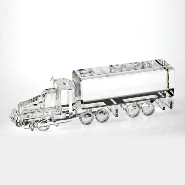 Truck optical crystal award- Optictal crystal 18 wheeler truck shaped award.... from ASI 41511 Brainchild USA Inc / BrainChild Gift Club