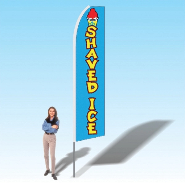 Advertising banner flag package with 15 foot pole, printed flag and... from ASI 30442 Above & Beyond Advertising Products / PromoAdLine
