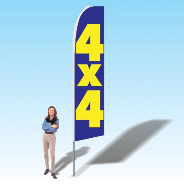Advertising banner flag package with 15 foot pole, printed flag and... from ASI 30442 Above & Beyond Advertising Products / PromoAdLine