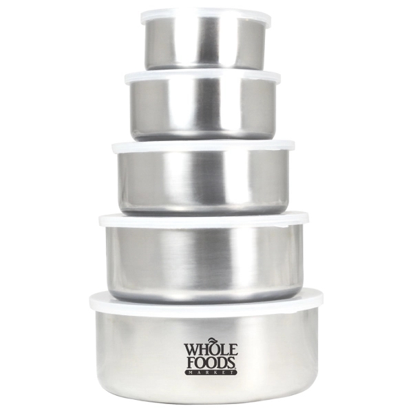 High-quality 5 pc stainless steel bowls that can be used for... from ASI 40544 Binaco / Binaline