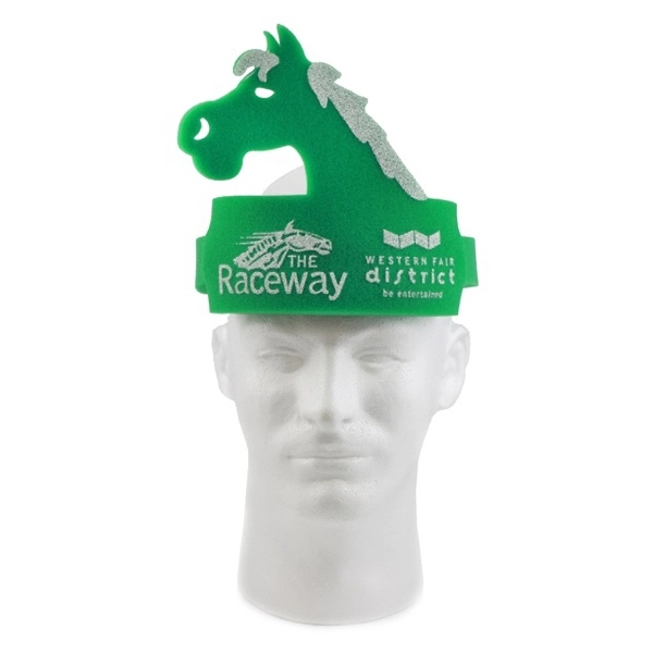Foam horse band hat. Adjustable band. One size fits all.... from ASI 54886 Foamworx / FoamWorx