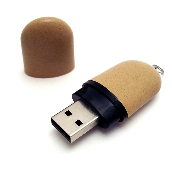 USB pen drive composed of natural fibers and up to 40%... from ASI 63776 KTI Networks Inc / KTI Promo