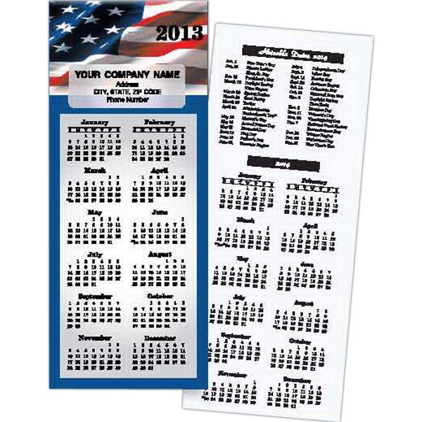 Card calendar, 3 1/2" x 8 1/2".... from ASI 52493 Ennis Inc