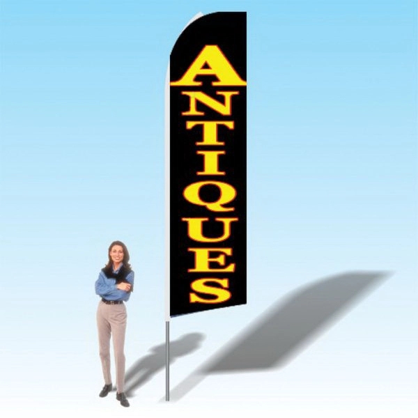 Advertising banner flag package with 15 foot pole, antiques themed printed... from ASI 30442 Above & Beyond Advertising Products / PromoAdLine