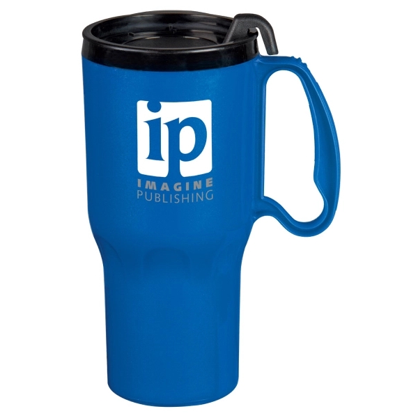 21oz. double-wall insulated polypropylene Sportster Mug. Includes spill-resistant, snap-on lid with... from ASI 73871 Next Promotions LLC